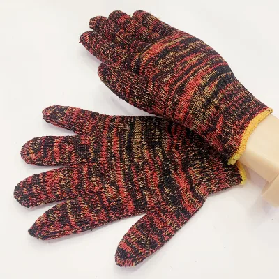 7 /10 Gauge String Knitted T/C Cotton Glove Luvas Labor Industry Workplace Fishing Mechanics Household Gardeinng Farming Use Gan
