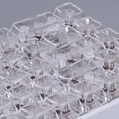 132 Keys Transparent Crystal Keycaps KSA Profile Keycaps Without Letters for 64/84/98/104 Keys Keyboard