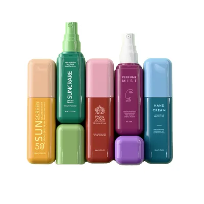 New Product Square-Head Plastic Spray Bottle Push-Down Cosmetic Packaging Bottle Custom PET Spray Bottle