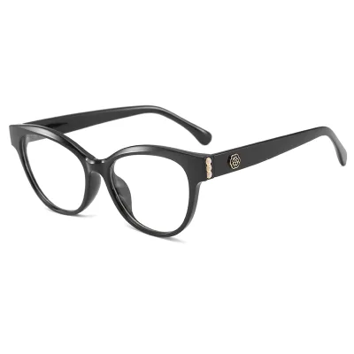 Basic Simple Fashion Square Cat Eye Oversized Frame Anti Blue Light Glasses New Large Frame Cat Eye Eyewear