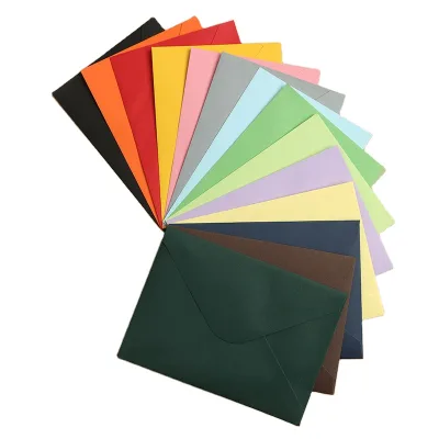 Stock 120g Color Adhesive Paper Solid Color Envelope No.3/B6 Invitation Card Colorful Small Envelope Can Print Logo China