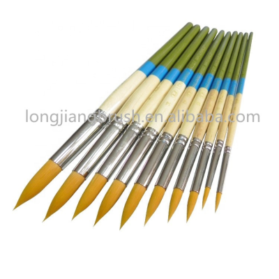 Hot Sale 10pcs Brush Round Artsit Watercolor Art Painting Oil Brush Set