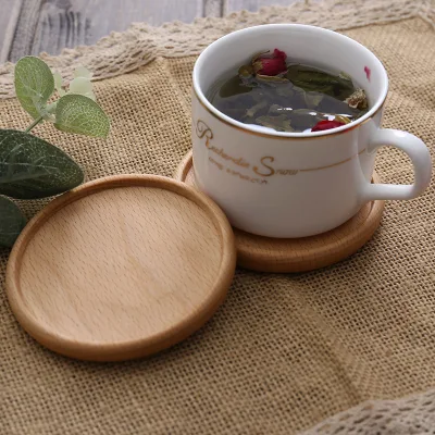 Handmade Natural Wood Texture  Anti slip and Heat-insulating, Retro Style Coasters for Home and Office Use