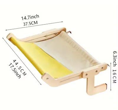 Safe and Breathable Wooden Cat Bed Durable and Sturdy Suitable for Indoor windows