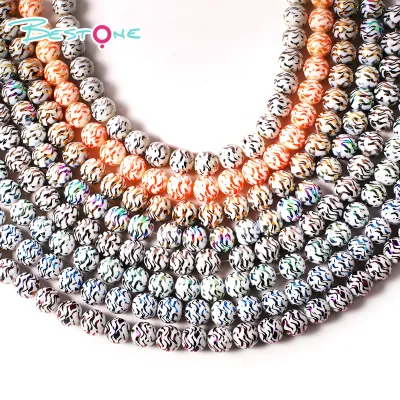 Bestone Factory Direct Glass Beads Wholesale Crystal Watermarks Faceted Round Glass Beads Crystal Lampwork Glass Beads