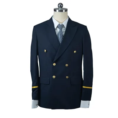 Hot Sell Professional OEM Aviation Uniforms for Men Cotton Polyester Color Retention Fabric Comfortable Structured Airline