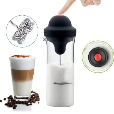 Manufactures Kitchen Tools Home Electric Milk Frother Stirrer Jug Cup Egg Beater Coffee Foam Maker Shake Mixer Metal