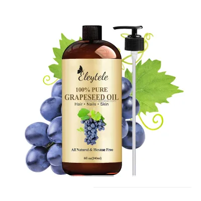 Wholesale Natural Cold Pressed Virgin 100% Pure Grape Seed Oil Pure Massage Carrier Grapeseed Oil for Skin Hair Face Care