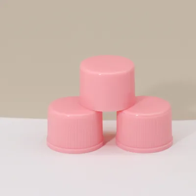 Glossy 18/410 20/410 24/410 28/410 Smooth and Ribbed Plastic Screw Cap for Minimalist Cosmetic Skincare Packaging Supply