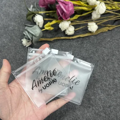 Matte Frosted PVC Zipper Bag for Cosmetic Nail Art Tool Packaging Bag Sturdy Anti-break Frosted PVC Zipper Bag