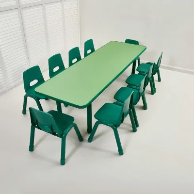 School Furniture Children's Table and Chair Set Kindergarten Furniture Durable Wooden Kids Party Table and Chairs