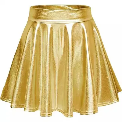Elastic Mini Short Skirt Women Faux Leather Skirts High Waist for Skater Work Nightclub