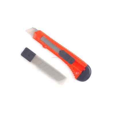 Low Moq Custom Made Logo Utility Knife Retractable Blade Box Cutter for Promotion Art Knives With Snap Off Lock Blade