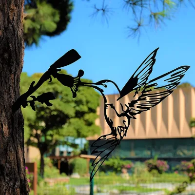 High Quality Cheaper Mini Silver Wall Mounted Wooden Tree Laser Cut Bird Christmas Wool Doll Dry Tree Decoration Set