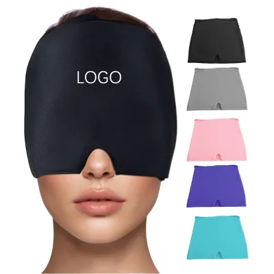 360° Gel Surround Odorless Ice Cap Massage Belt for Head Relieves Migraine Sinus Stress and Headache