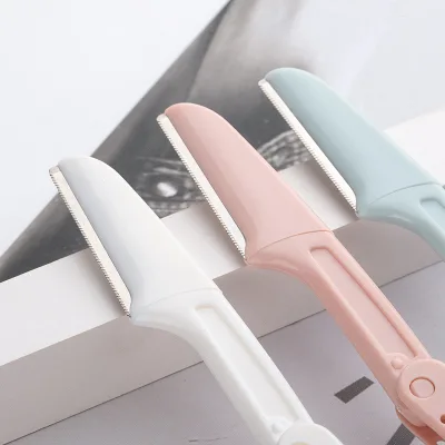 Replaceable Stainless Steel Blade Women Metal Handle Facial Razors Eyebrow Razor Trimmer