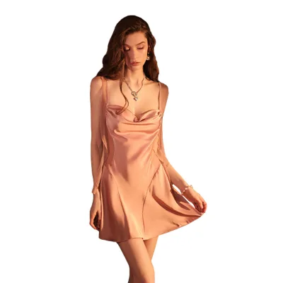 Wildness High Quality Woman Sleeping Dress Casual Ladies Nightgowns