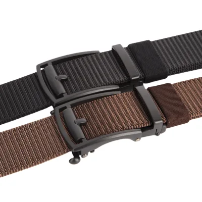 Wholesales GUGETI Classic Alloy Pin Buckle Casual Texture Polyester Cotton Woven Nylon Fabric Canvas Belt Street Wear Tactical