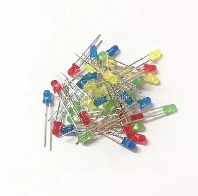 Jubaolai 10pcs/set 3MM 5MM Electronic LED Diodes Red Yellow Green White Blue Diode Light Various Colors Lots of Options!