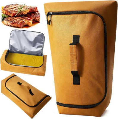 Large Washable Tyvek BBQ Blanket Leak-Proof Insulated Portable Resting Bag Zipper Closure Briskets Turkey Essential Smoker