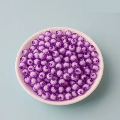 Factory Direct Sales Round Loose Decoration Clothing Shoe Faux Plastic Pearl Beads Large Hole Beads