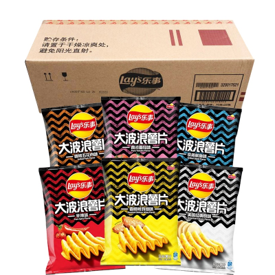 Lay'ss Potato Chips Decompression Big Wave 70g Potato Chips Barbecue Tomato Squid Potato Chips Afternoon Tea Leisure Office
