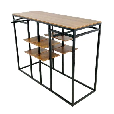 Custom Heavy-Duty Metal Display Stand for Supermarket and Clothing Store Floor-to-Floor Brand Clothing Store Display Stand