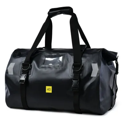 Large Capacity PVC Waterproof Cycling Backpack Motorcycle Rear Seat Storage Bag with Saddlebags for Camping & Foreign Trade
