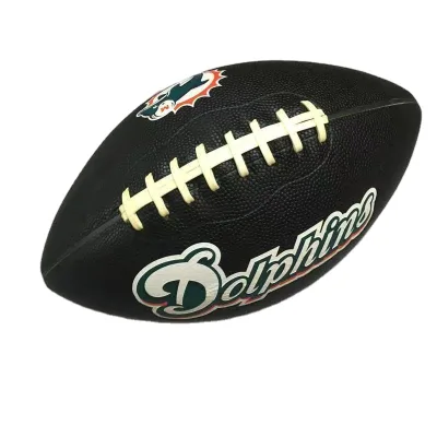 Custom Logo Rugby Ball High Quality Microfiber Leather Wear Resistant High Burst American Football on Sale