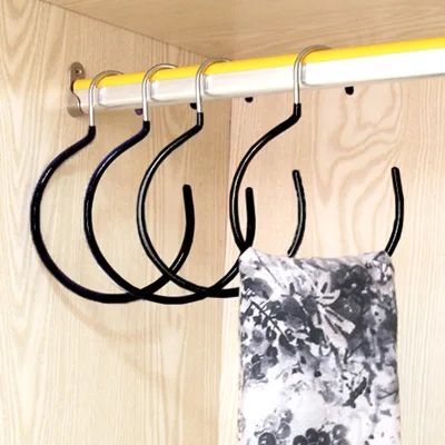 Customized Color Stainless Steel Non-Slip Circle Scarf Hanger for Clothing Shop
