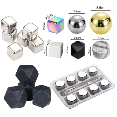 Custom Logo Color Size Keeps Your Drinks Cold Freezer Safe Square Round Whiskey Stone Ice Stone Ice Cube