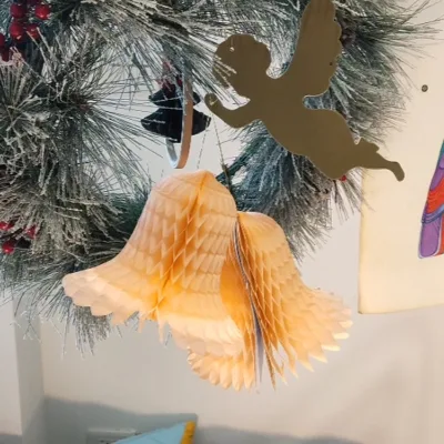 Factory Eco Friendly Tissue Paper Christmas Hanging Decoration Indoor Wedding Party Supplies