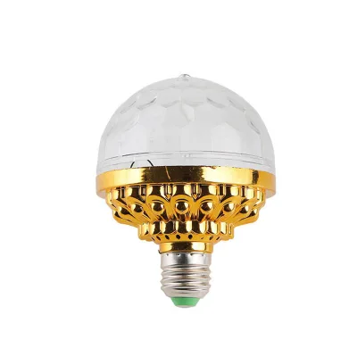 Smart Automatic rotating lighting Stage Lamp Bulb E27 Indoor Decoration Colorful Golden Led Crystal Magic Ball Light Factory