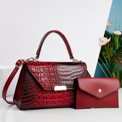 Light Luxury Retro Fashion Crocodile Pattern Small Square Bag Women's Handheld Trendy Korean Style Simple Daily Matching