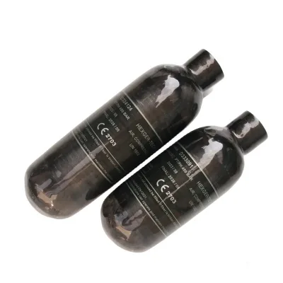 CE Certified Carbon Fiber High-Pressure Gas Cylinder 1L Wound Tech Diving Tank for Compressed Air 30BAR Black 20MPa