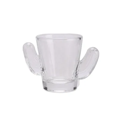 New Arrival clear Gold Shot Glass Customized Logo Mini Shot Glass