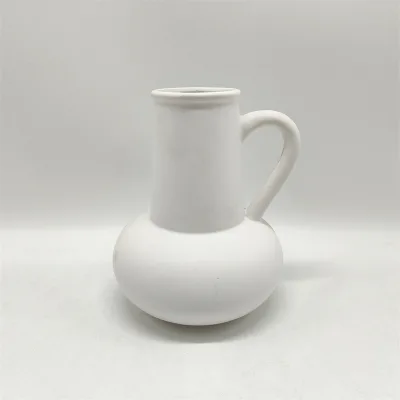 Ceramic vase,Stoneware vase with Handle ,Modern Boho Vase For home Decor