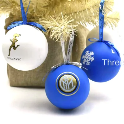 Seamless 7.5cm Christmas Ball Cross-Border Boutique Anti-Christmas Tree Ornaments Lacquer Printing Promotional Party Supplies