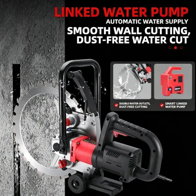 Brushless Handheld Electric Ring Saw Concrete Wall Cutting Machine with Diamond Blade for Brick Stone Cement Demolition Opening