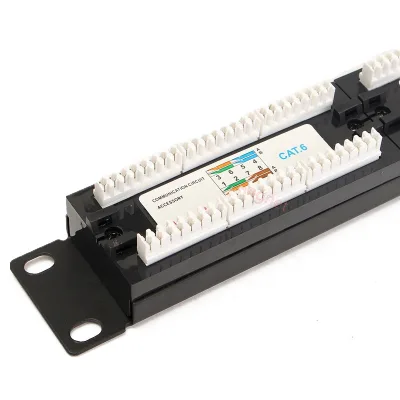 1U 19 Inch Network Cat6 Patch Panel 24 Port Patch Panel