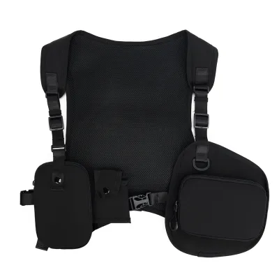 Customs Sports Chest Pack for Men Outdoor Running Vest Bag Lightweight Streetwear Chest Bag with Phone Holder