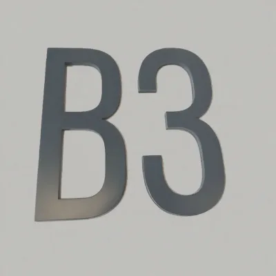 Cosun Modern Design Solid Metal Letter Steel Brushed Laser Cut for Door Plates for Apartment Mailbox & House Number