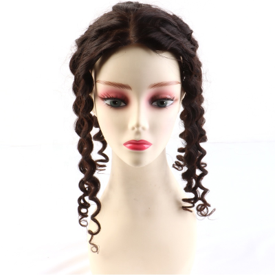 Black Kinky Curly Natural Wave Style Hair System 150% Density Curly Style Hair With Pu Base Topper for Women