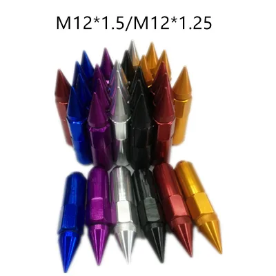 Forged Lightweight Color Cone Spike Bullet Wheel Lug Nuts Car Modified Hub Rivet Screw Nut