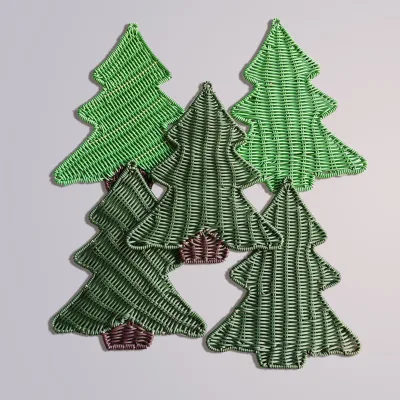 Haosen New Product Christmas Ball Tree Ornaments Decorations Supplies Natural Rattan Bell