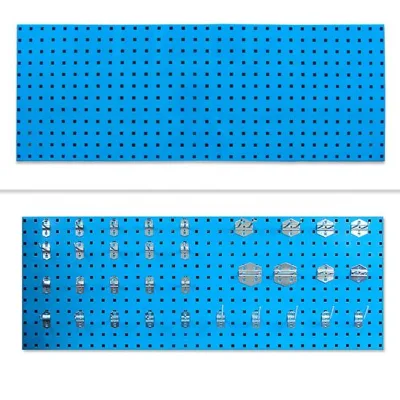 Wall-Mounted Steel Tool Hanging Board Organizer Pegboard Panels Parts Storage Tool Display Shelf