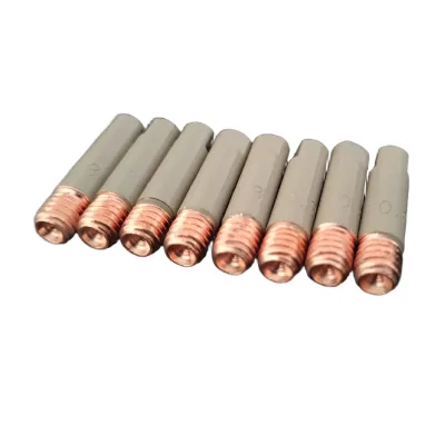 ESSEN 15AK MIG Contact Tip for 1.0/1.2/0.8mm with White Coating Brass Material Mixed Gas Compatibility