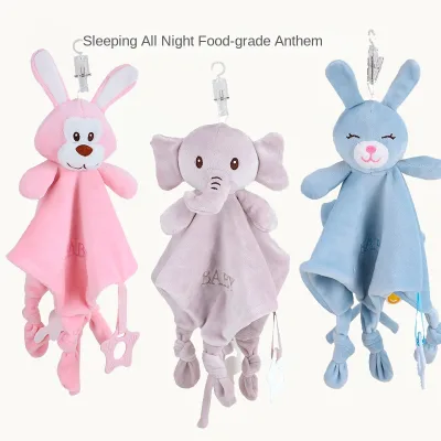 Cross-Border Baby Soothing Towel Teething-Safe Plush Toy for 01-Year-Olds Hand Puppet Calming Sleep Assistance