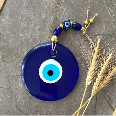 Handmade Turkish Protection Glass Evil Eye Hanging Ornament Portable Wall Door Decor Lucky Charm Talisman Door Hanging Charms