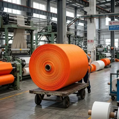 PP Woven Bag Fabric Roll 100% Virgin Polypropylene Raffia Heavy Duty for Woven Sack Rice Cement Sugar Packing Making